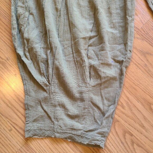 NEW NWT! BY ANTHROPOLOGIE GAUZE CRAFTED BALLOON PANTS HARREM BARREL CROP sz M - Picture 6 of 7